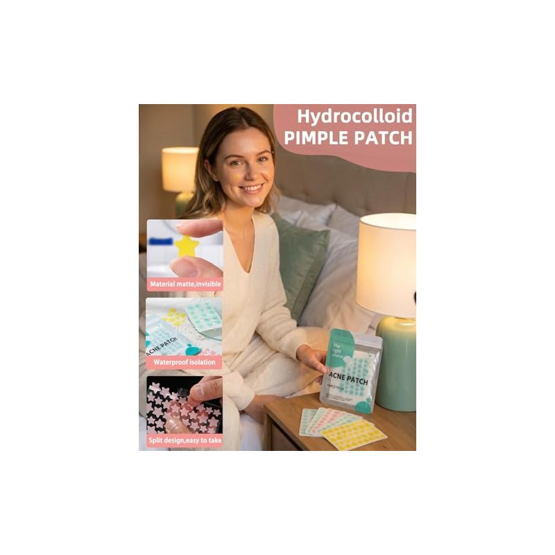 200 PCS Parches Para Granos, Parches Granos Estrella, con Aceite