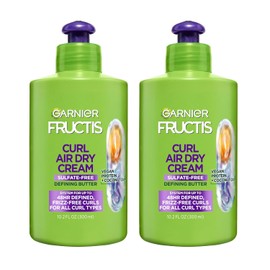 Garnier Hair Care Fructis Curl Nourish Butter Cream Leave-In Conditioner for Curly Hair, 2 Count, Packaging May Vary