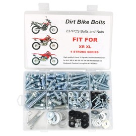 Xitomer 237 PCS Plastics Engine Body Frame Exhaust Bolts Kit Fit For XR/XL Series Fit for XR80/XR100/XR185 Fit for XR200/XR250/XR400/XR500/XR600/XR650 Full Sets complete Fairing bodywork Bolts