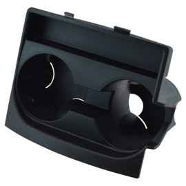 TRQ Front Center Console Dual Cup Drink Holder Black Compatible with Jeep Commander Cherokee