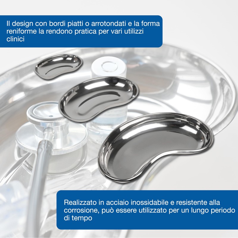 GIMA 26612 Stainless Steel Kidney Dish, 280 mm x 141