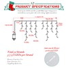 cshare Christmas Icicle Lights Outdoor, 360 LEDs 11.5m/37.7Ft Icicle String