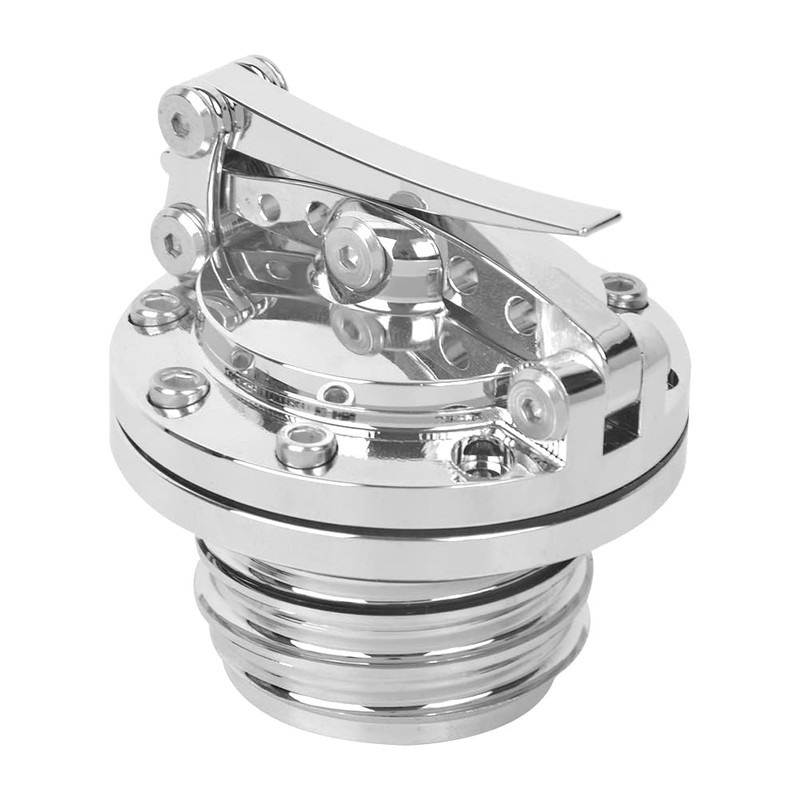 HIYOYO Motorcycle Chrome Quick Release Fuel Gas Tank Oil Cap