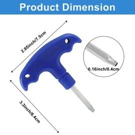 OSVJE 1 Pack Adjustable Golf Torque Wrench, Ergonomic Plastic Handle Golf Tool Stainless Steel Driver Tool, Portable Golf Club Adjustment Head Tool for Golf Club Driver Equipment/Golfers（Blue）