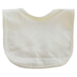 Baby Bibs Plain Cotton for Boy or Girl, White Cream Pink Blue Grey Black Navy, 3 or 6 Pack, Cream, 6 Pack