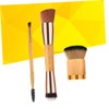Ipetboom 3pcs Bamboo Handle Nylon Bristles Powder Brush for Cosmetics