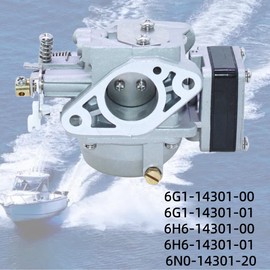 Boat Motor Carburetor Assy for Yamaha 6hp 8hp 2-Stroke Outboard Engine Replace 6G1-14301-00 6G1-14301-01 6H6-14301-00 6H6-14301-01 6N0-14301-20