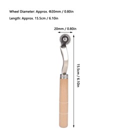 5PCS Stitching Wheel Tool DIY Tracing Wheel Sewing Wheel Stainless Steel Tracing Wheel Wooden Handle Stitching Wheels Tool for Leather Paper Cloth