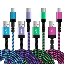 FiveBox Cable Compatible Motorola Razr Ultra 2025, 6FT Phone Charger for Moto G Stylus 5G 2025, G Power/Play 2025 2024, Fast Charging Cord for Razr, Edge, Edge+, 4Pack USB A to Type C Power Cord