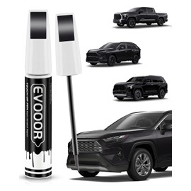 EVOOOR 202 Black Touch Up Paint Compatible with Toyota Exact Match 2 in 1 Touch up Paint for Chips and Nicks Repair