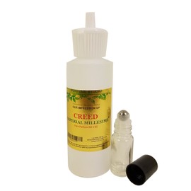 Premium Perfume Oil IMPRESSION Compatible with Millesime* (Bulk Designer Type Oil; 4oz HDPE Bottle with Flip Top and a 5ml Glass Roller Bottle)