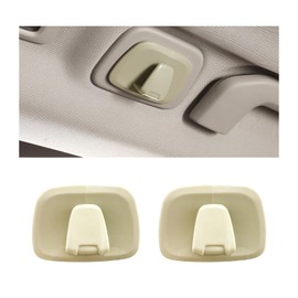 Augeny 1 Pair Car Interior Roof Hooks, Plastic Auto Clothes Hanger Hooks Compatible with XC40 XC60 XC90 S60 S90 V60 V90, Car Essentials Hooks for Hanging Clothes, Bags, Umbrellas (Beige)