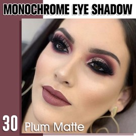 HHLTOH Dark Plum Taupe Single Matte Eyeshadow Makeup, Neutral Powde Eye Shadow for Older Women, Dark Violet Matte Singles Eyeshadow Palette Pigmented Waterproof, Girls Christmas Vegan Eyeshadows Gifts