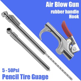 Qolekog Air Blow Gun Kit Rubber Guard Nozzle,Air Blower Gun, Air Compressor Accessories Dust Cleaning Tool Pneumatic Tools (14 Pieces)