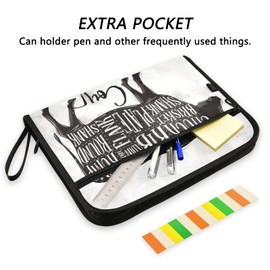 Cow Expanding File Folder Organizer A4/Letter Size Water Resistant File Folder Organizer Pouch Storage with Zipper Closure Document Bag Money Briefcase Filing Folder