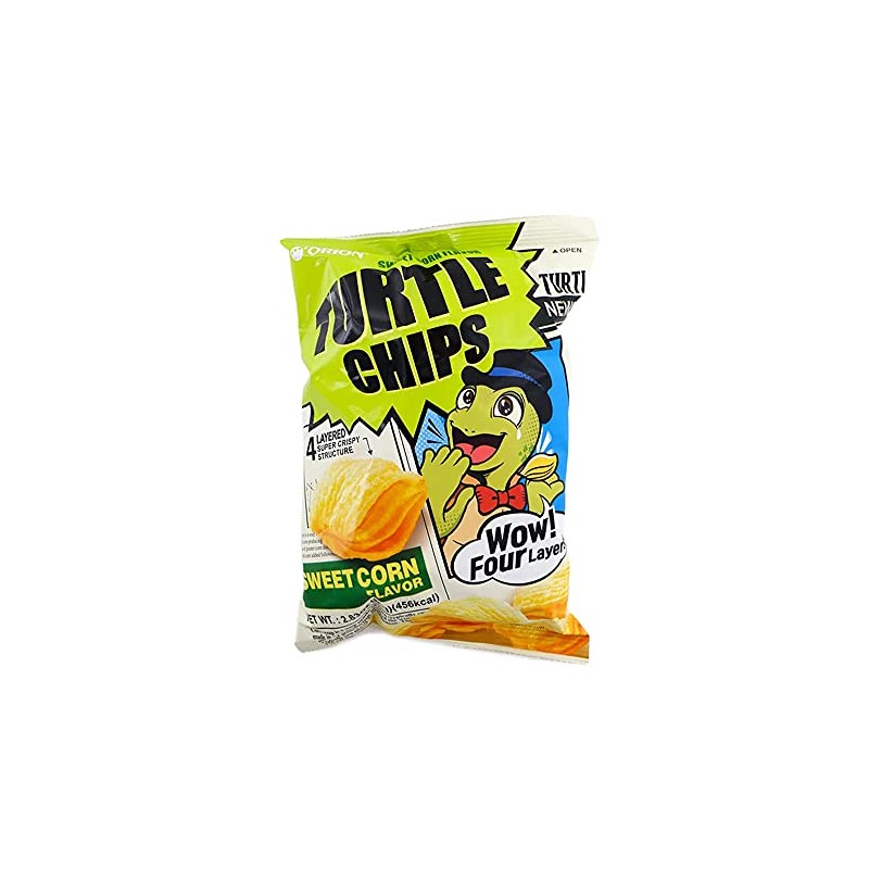 Turtle Chips Sweet Corn Flavor 2.82Oz X 7Packs