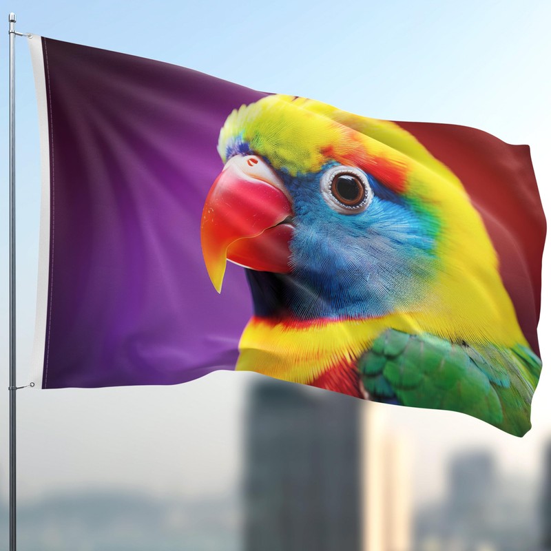 Bird Flag - Large Funny Flag - Double-Sided Print -