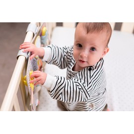 Taf Toys Newborns & Toddlers Busy Board with Music & Lights 13 Montessori Activities Baby Safe Mirror, 3D Activities, Textures & a Baby Teether Develops Motor Skills, Senses & Eye Hand Coordination