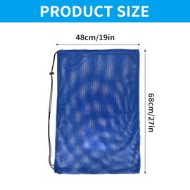 Daxiangsheng Swim Kit Bag Drawstring Mesh Sports Extra Large, Blue, 1Pcs