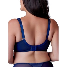 Berlei Womens Beauty Stripe Smoothing Minimizer Full Coverage Bra, Deep Blue, 38E UK