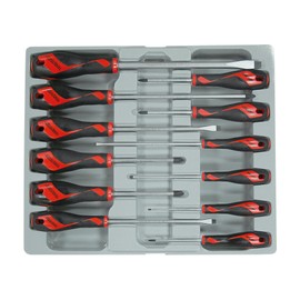 Teng Tools 12 Piece Screwdriver Set (Flat, PH, PZ) - MD912N, Silver