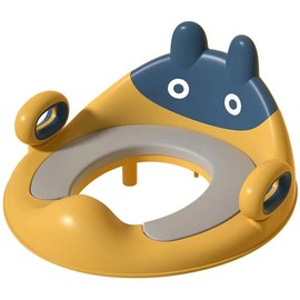 Toilet Seat for Toddlers Potty Training with Splash Guard and Back Support. Portable baby toilet training seat. Comfortable Seat For Kids Cartoon Design Baby Training Seat With Soft Cushion (Yellow)
