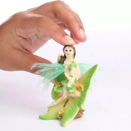Bulk Buy of 12 Assorted Style Miniature 3" Green Porcelain Butterfly Fairies