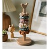 KitchLife Cute Wooden Paper Towel Holder Countertop - Solid Freestanding