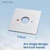 Airuida Square Shower Handle Wall Mount Brass Faucet Shower Rough-In