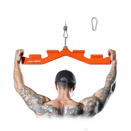 LAT Pull Down Bar with 6 Ergonomic Handles, Neutral Grip LAT Pulldown Attachments for Whole Back Training, Wide Grip LAT Pulldown Bars for Home Gym Cable
