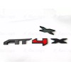 Auto 1PC Rear Gloss Black Red AT4X OVERLAY Emblem 2023+