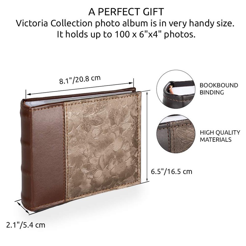 Victoria Collection Dark Brown Flower Photo Album