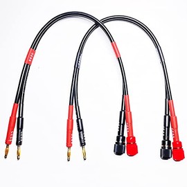 CESS-030-1f Fok Spade to Banana Plugs, Banana Plug Female to Male - 2 Pack