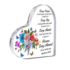 Christian Gifts for Women – Inspirational Heart paper weights with Bible Verse – Religious Birthday & Christmas Gifts for Mom, Aunt, Grandma, Friends, Her