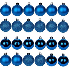 ‘ATB-Foger 24 Blue Glittering Christmas tree decorations 3 cm Christmas baubles for Christmas, holiday, wedding, party, decoration, home, festival, decorations