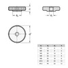 Ganter Normelemente Flat knurled nuts, knurled nuts (low shape), DIN