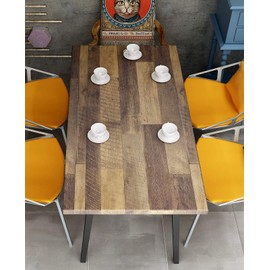 FunStick 36" x 200" Brown Shiplap Peel and Stick Wallpaper Wide Plank Wood Look Wallpaper for Walls Distressed Wood Contact Paper Self Adhesive Vinyl Removable Rustic Wood Wallpaper for Farmhouse Desk