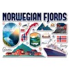 A5 Sticker Sheet Norwegian Fjords Vinyl Stickers - Norway Landmarks