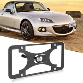 Front License Plate Holder Compatible with Mazda MX-5 Miata (NC) 2009-2015 Front Bumper Tow Hook License Plate Mounting Bracket Holder No Drill License Plate Frames Car Accessories Kit