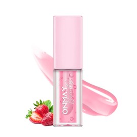 ONMAY - Hydrating Lip Gloss Plumper with Hyaluronic Acid & Vitamin E | No Burning Sensation Gloss for Fuller, Smooth & Soft Lips (strawberry, 5ml)