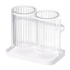 Utensil Holder Organizer for Countertop Chopstick Drainage Box 2 Divided