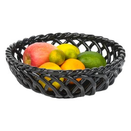 SLIVOUS Ceramic Fruit Bowl for Kitchen Counter, 9.7" Large Fruit Basket for Table Countertop, Decorative Woven Fruit Bowl for Home Décor