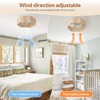 Glmthux Caged Ceiling Fan with Lights, Flush Mount 20" Boho