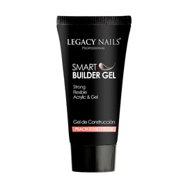 Legacy Nails SMART BUILDER GEL in Rose, Peach, Nude, Clear/& Pink 1oz (Peach)