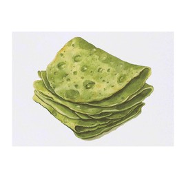 'Green Tortillas' Temporary Tattoo - Water Resistant, Skin-Safe, Non-Toxic Transfer (TO00084021)