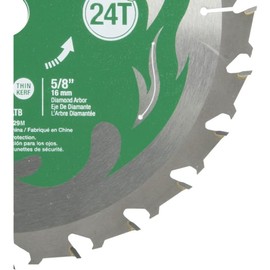 Hitachi 115430 7-1/4” Circular Saw Blades, 3-Pack, 24T Framing/Ripping VPR Blades, High Performance Micro Grain Tungsten Carbide, 5/8" Diamond Arbor