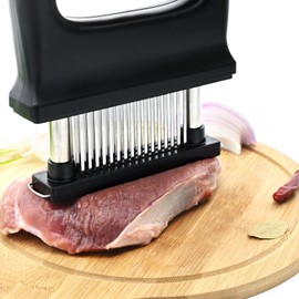Meat Tenderiser, Meat Tenderiser with Cleaning Brush & 48 Stainless Steel Ultra Sharp Needle Blades, Tenderiser Cooking Tool for Tenderising Steak Beef/Pork/Chicken