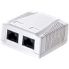 odedo CAT 6 Gigabit 250 MHz Connection Box Surface-Mounted Box
