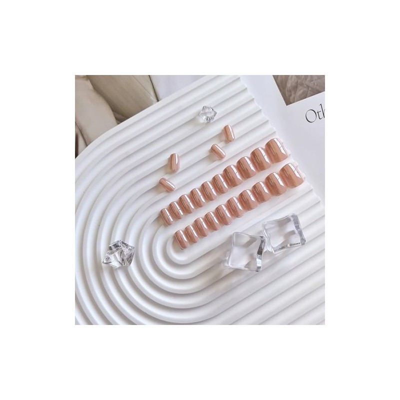 KQueenest Uñas Postizas De Gel Con Brillo De Espejo, Uñas