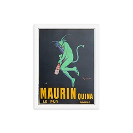 Vintage Poster - Maurin Quina 0696 - Enhanced Matte Paper Framed Poster (12x16) - White Frame